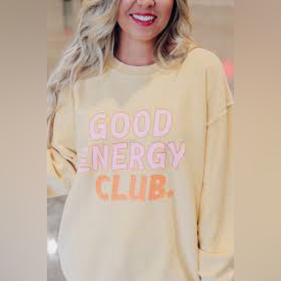 Chikadee Good Energy Club Corded Sweatshirt size Large - Picture 1 of 4